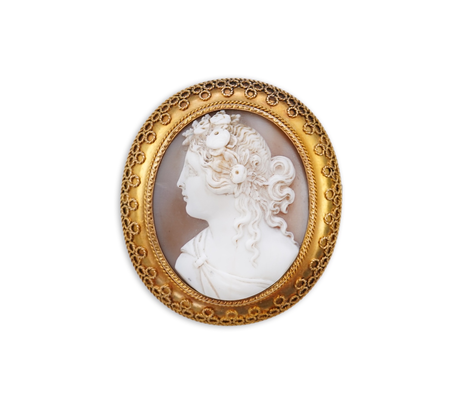 A cameo brooch, second half 19th century